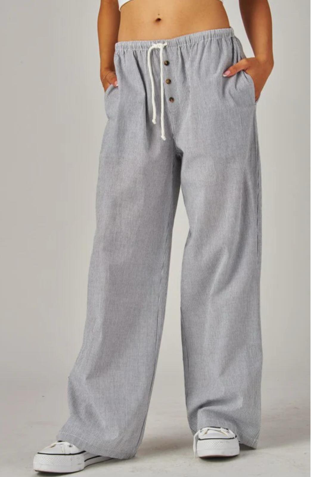 Stripe PJ Pants with Pockets 08/15/25