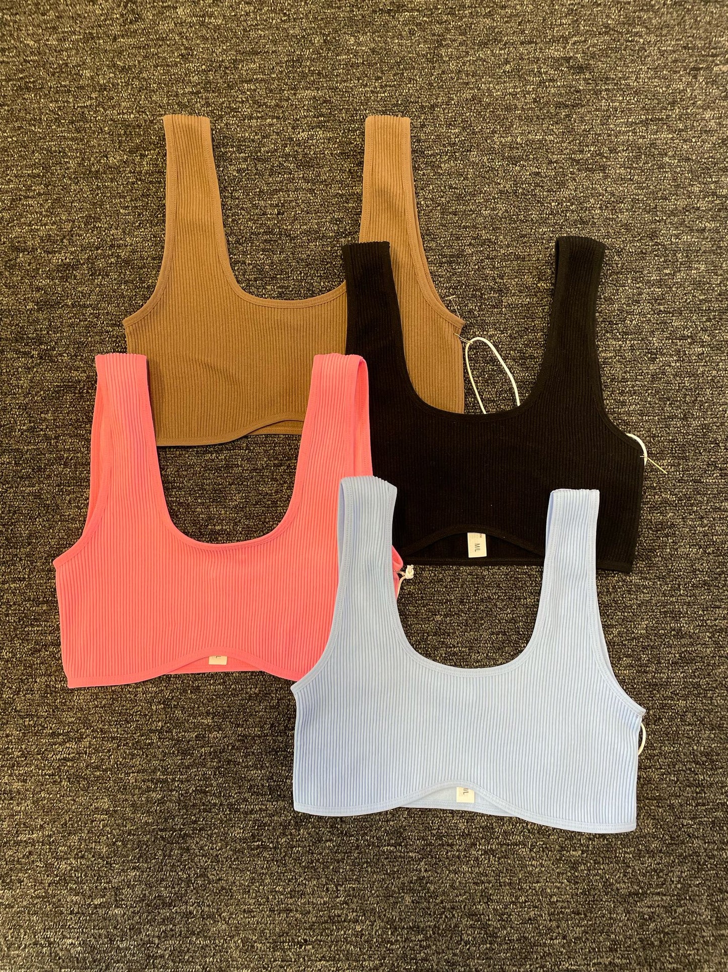 Solid Ribbed V Neck Basic Top 08/15/25