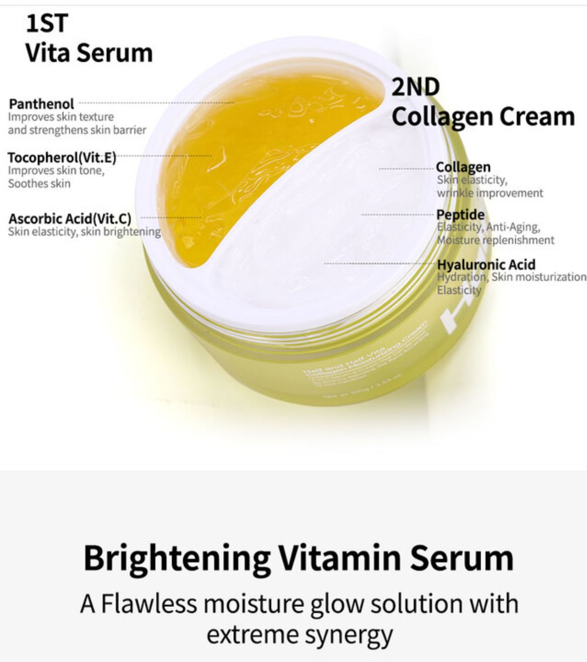 Half & Half Vita Collagen Moisture Serum and Cream Skincare