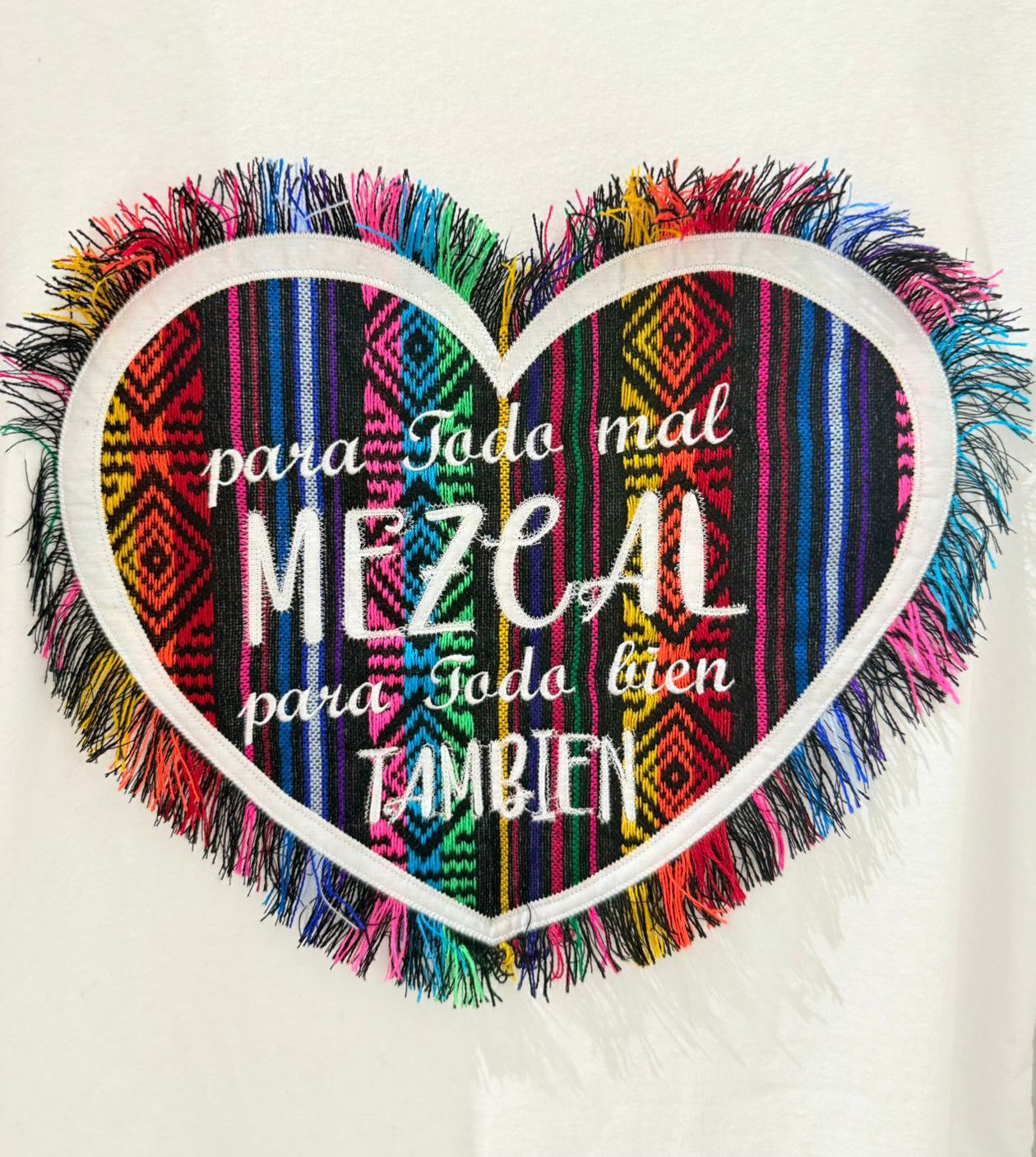 T SHIRT #466 MEZCAL LOVE ❤️‍🔥🇲🇽✨🥃 BORDADO ARTESANAL 🪡🧵 & TEJIDO COTTON OVERSIZED 08/21/25