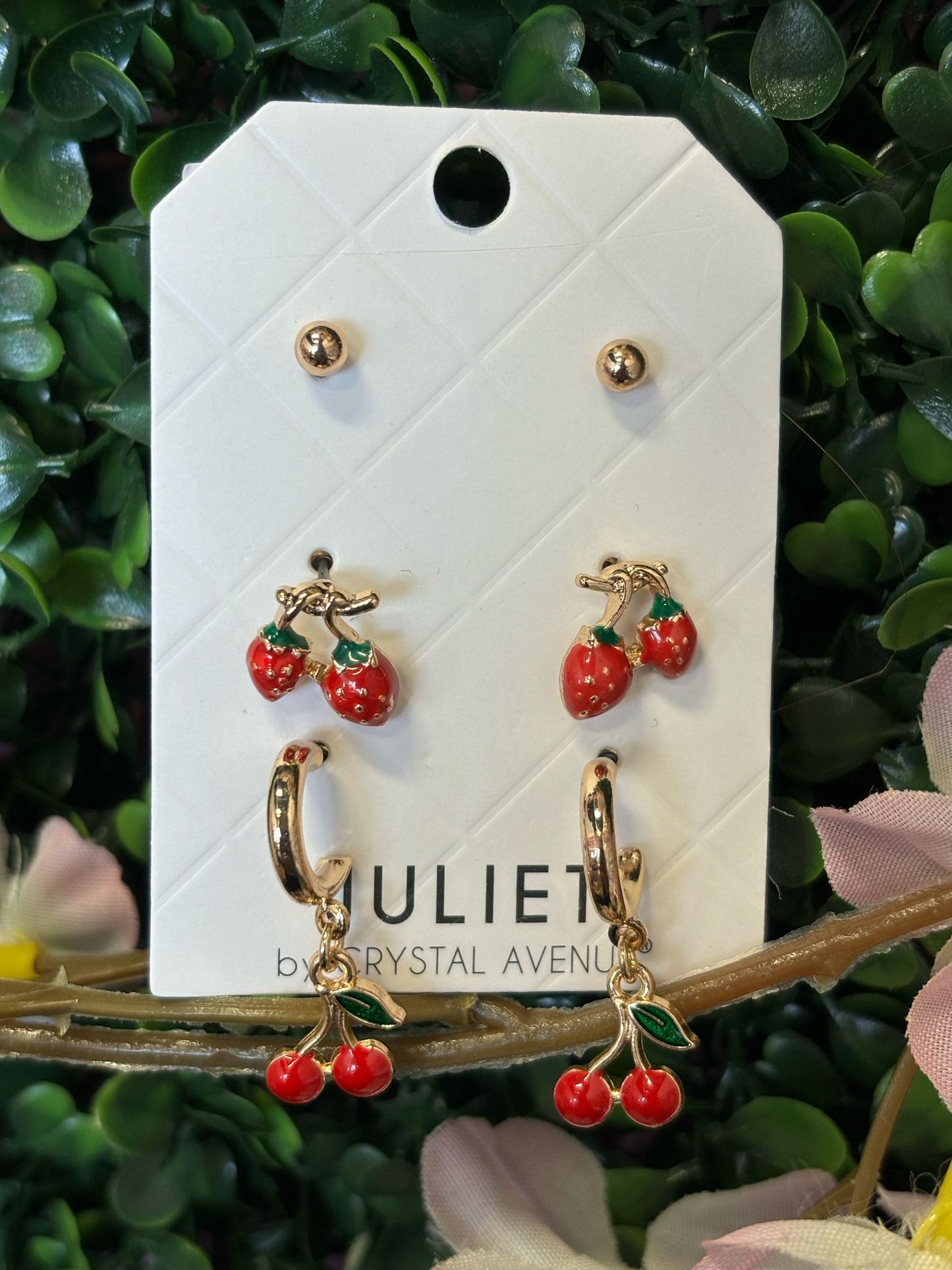 SET ARETES CHERRY