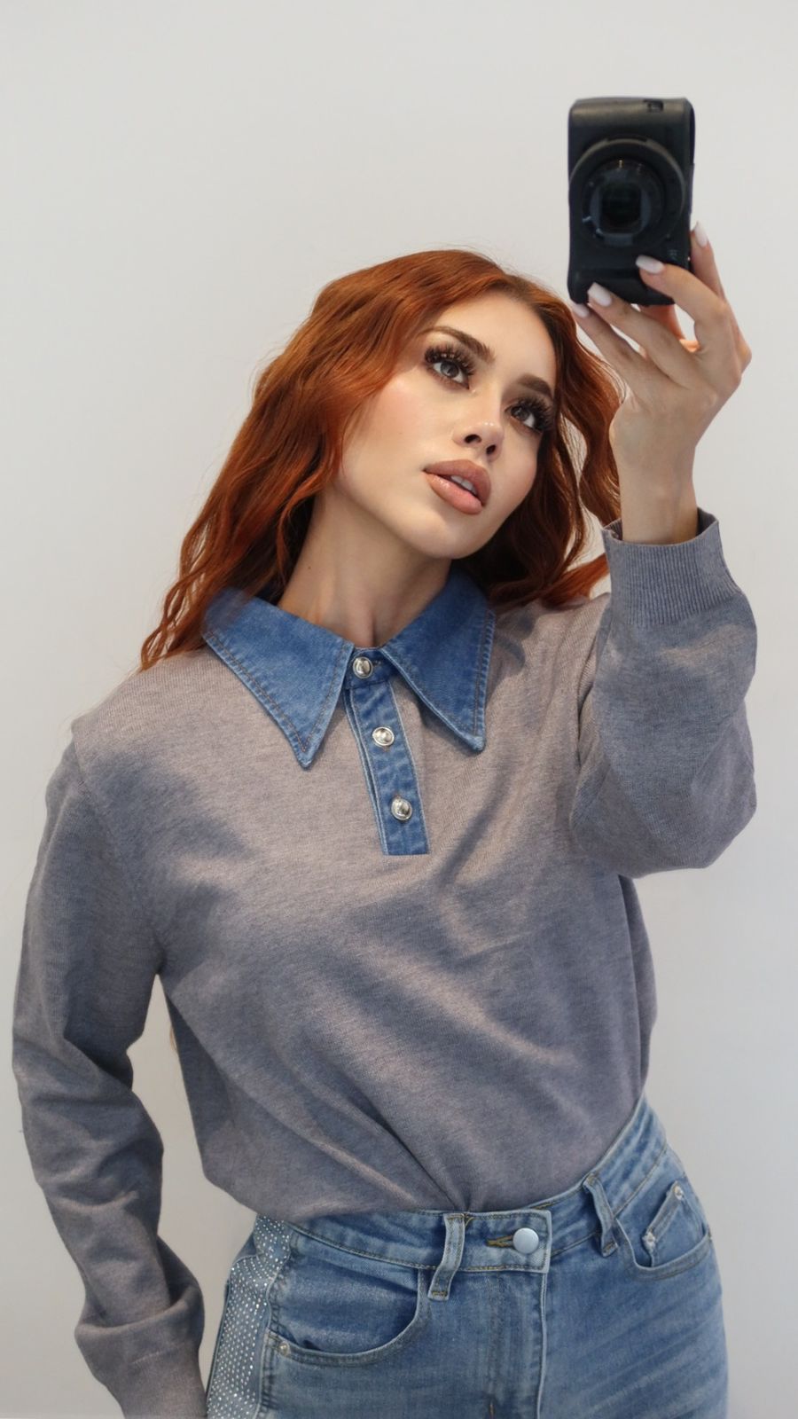 SUETER CUELLO DENIM