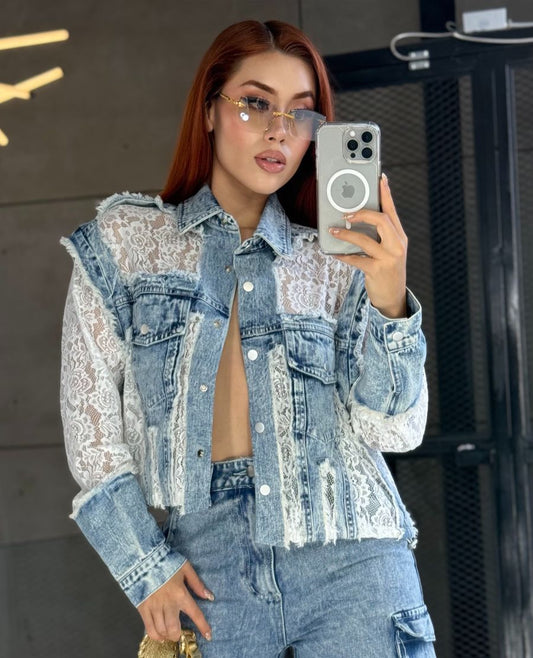 CHAMARRA DENIM CROCHET NOVIEMBRE