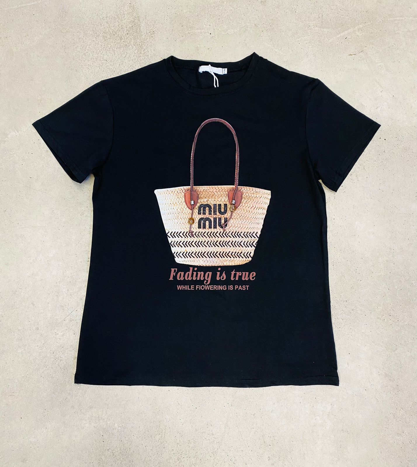 T SHIRT MIU DETALLES CRISTALES COTTON FRESH