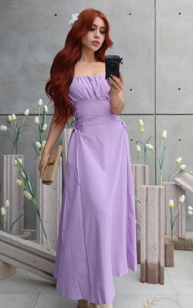 MAXIVESTIDO ZOE TIRAS AJUSTABLES AL COSTADO