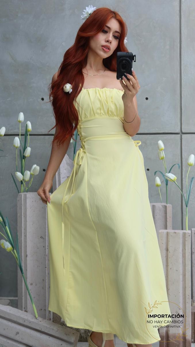 MAXIVESTIDO ZOE TIRAS AJUSTABLES AL COSTADO