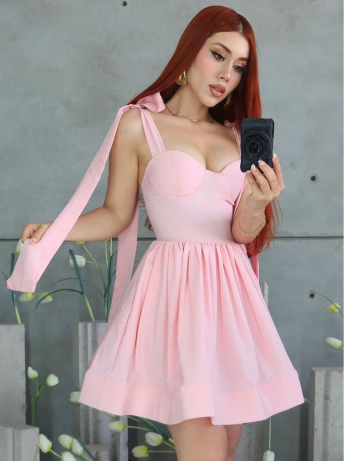 M5 VESTIDO ALICIA TIRANTES AJUSTABLES CORTE A VOLADO
