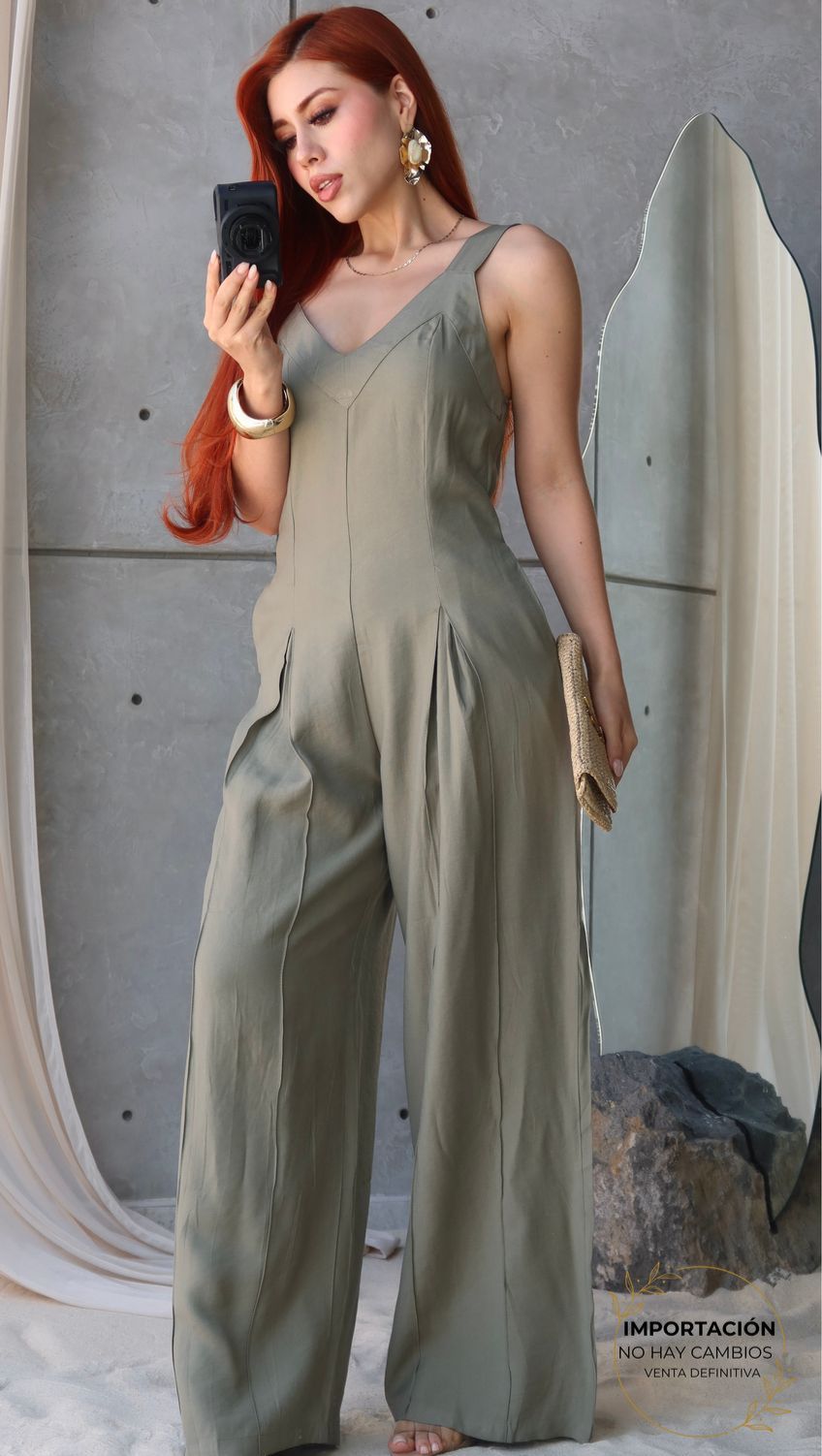 04A25 Palazzo Kenia Oversized Linen