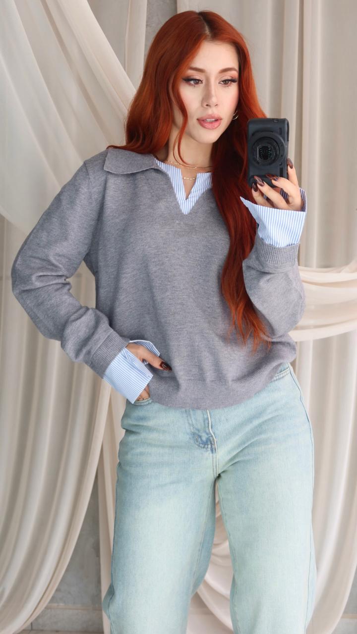 SWEATER CAMISA CORTE V
