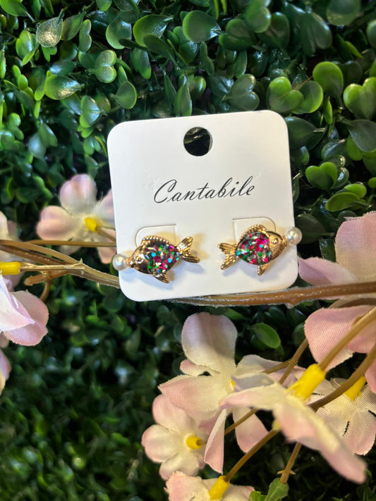 Aretes Pesecito multicolor JL24