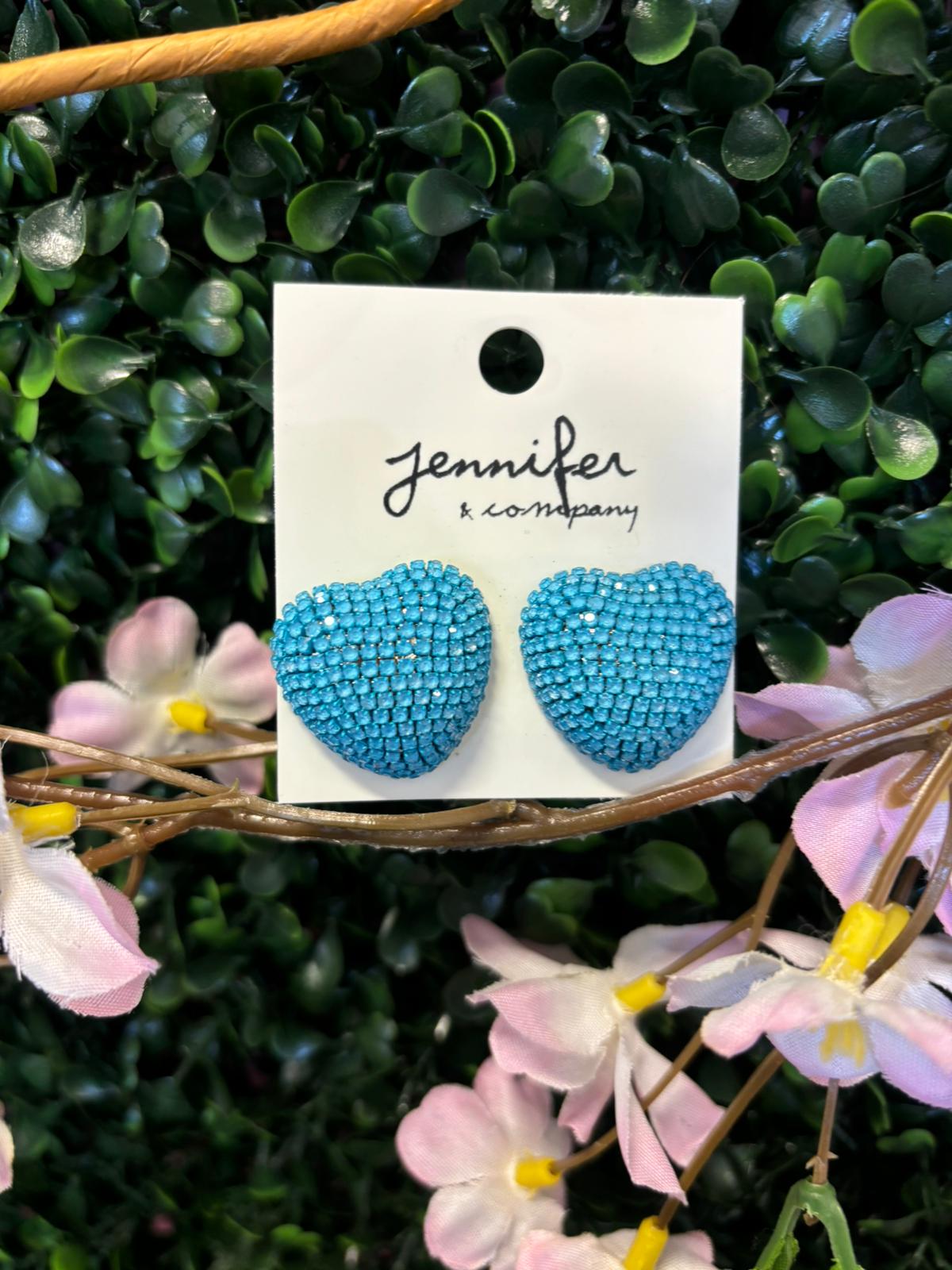Aretes Corazon Pedreria💕 JL24