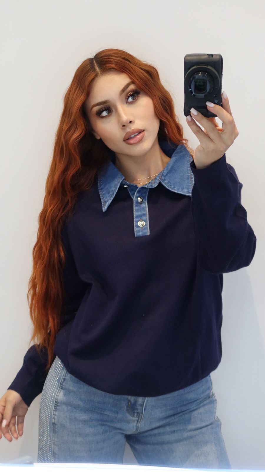 SUETER CUELLO DENIM