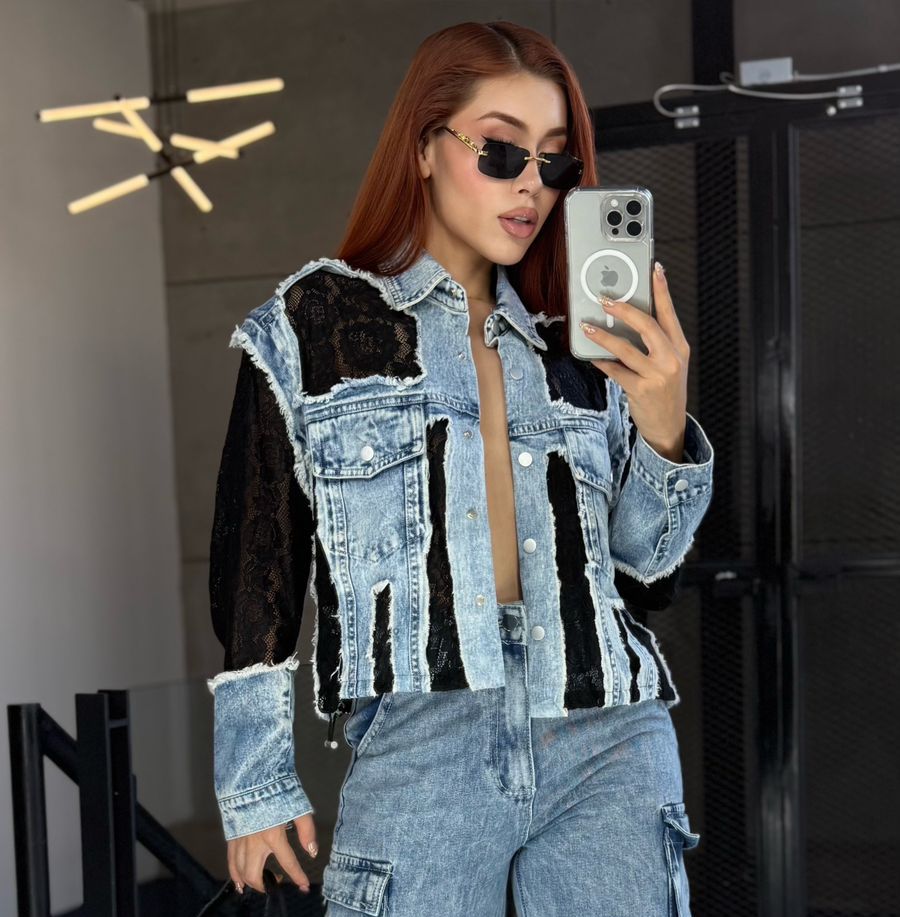 CHAMARRA DENIM CROCHET NOVIEMBRE