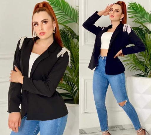Blazer detailed shoulders